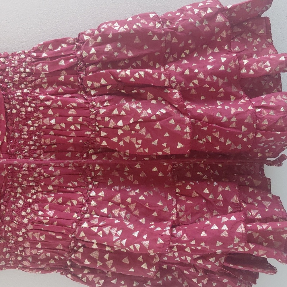 Anthropologie Kids' Burgundy Ruffle Dress - Picture 3 of 8